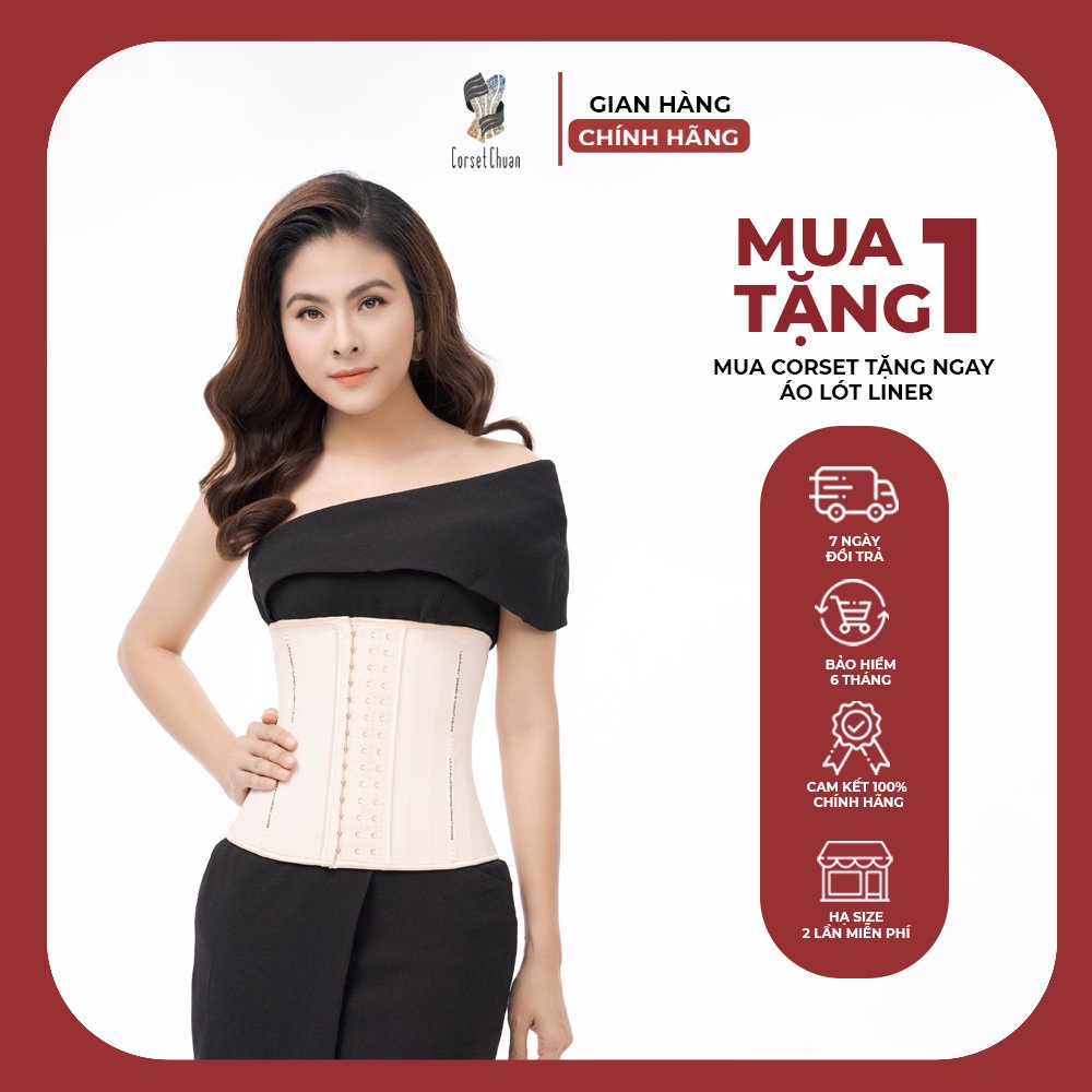 (CHÍNH HÃNG) Màu Nude Đai Nịt Bụng Latex Corset Chuẩn Hy Lạp Định Hình Eo Thon Đủ Size - Top 1 Việt Nam