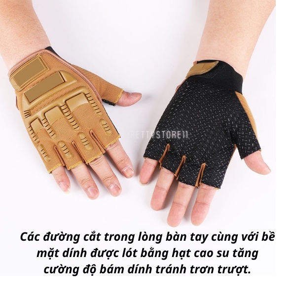 Găng tay cụt ngón có gù bảo vệ mu bào tay tập gym, tập tạ, thể thao chuyên nghiệp MPACT