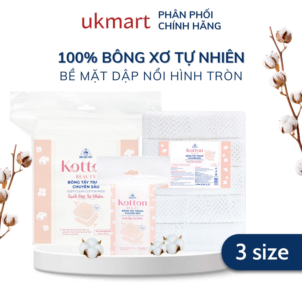 Bông Tẩy Trang Bạch Tuyết Chuyên Sâu Kotton Beauty