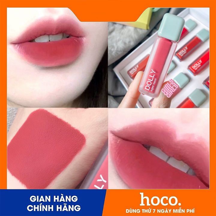 Son Dolly Super Matte mềm môi,ko chì( màu hồng khói)