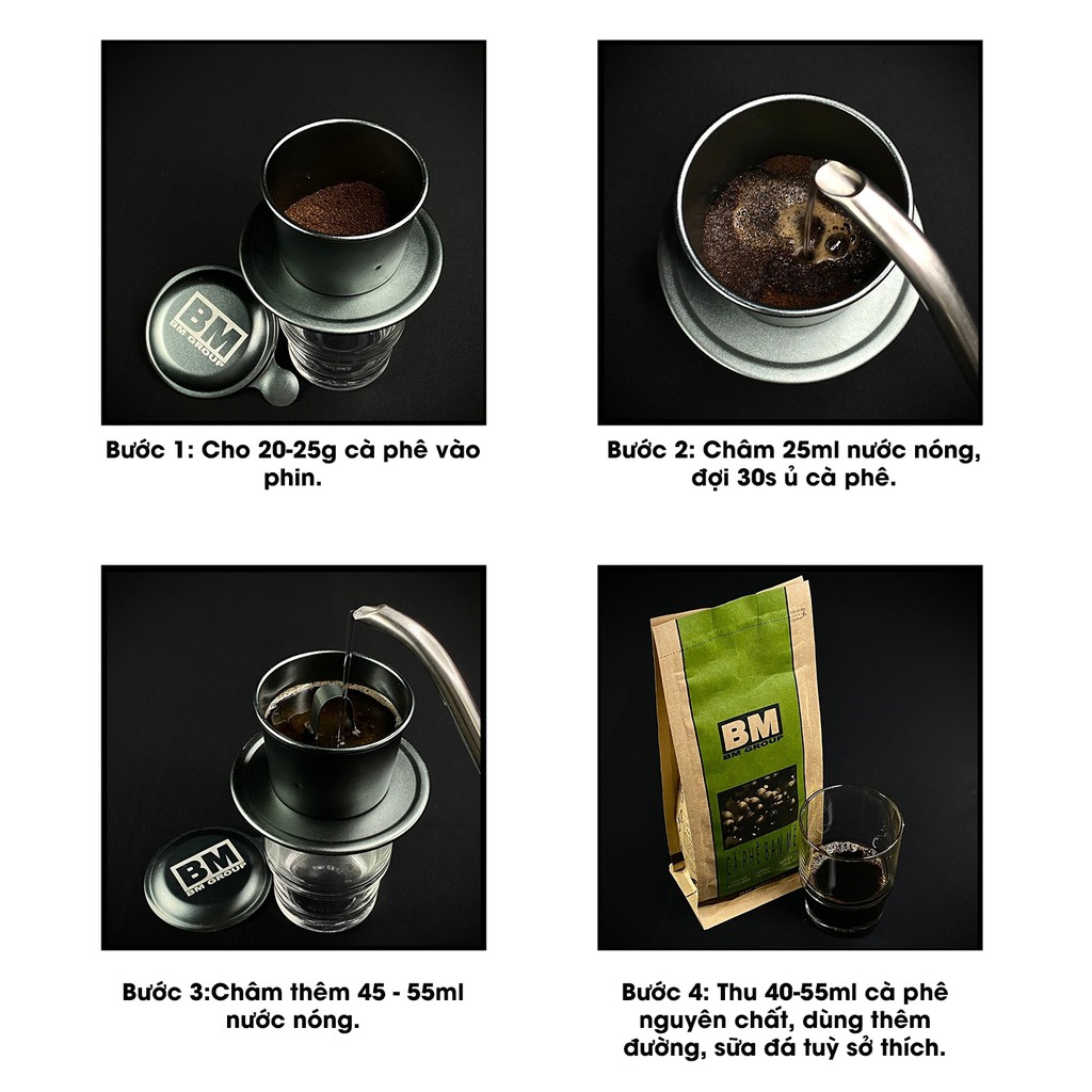 Cà Phê Bột Pha Phin Nguyên Chất 250g - BM BAN MÊ - Cà Phê Robusta Hái chín - Rang Mộc - Đậm Đà - Thơm Nồng - BM GROUP | BigBuy360 - bigbuy360.vn