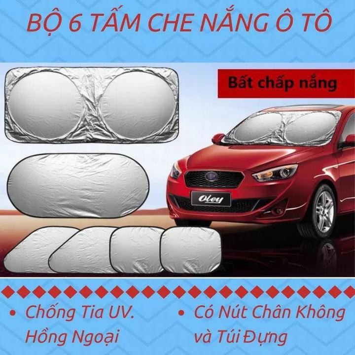 Bộ che nắng 6 món hút kính USA Store GT-01 dành cho ô tô