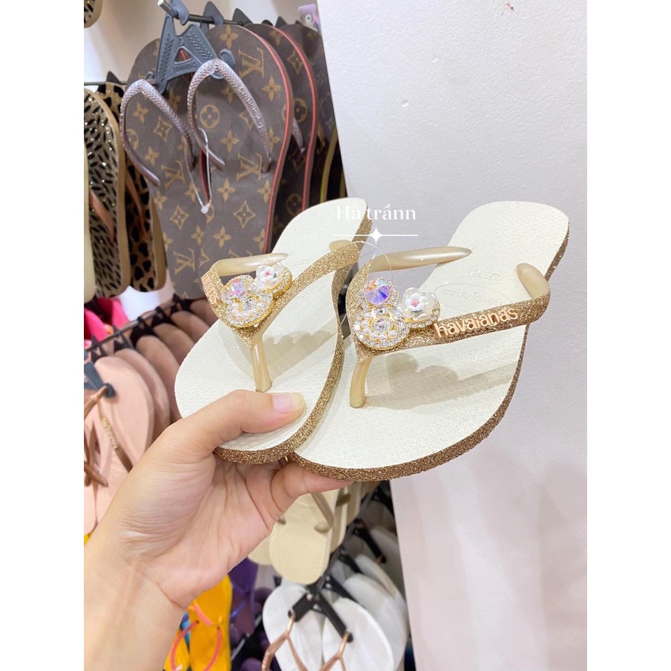 Dép Viền Kim Tuyến Havaianas  chính hãng có sẵn