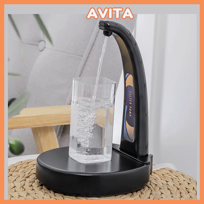 Vòi hút bình bơm nước uống tự động có sạc USB - Máy hút nước tự động - AVITA