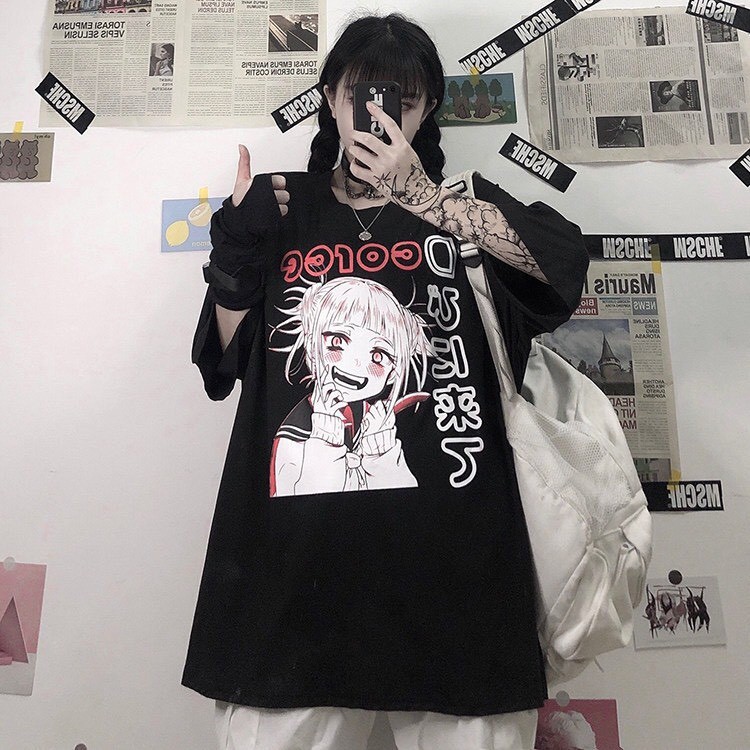 Áo Thun Unisex Nam Nữ Form Rộng Tay Lỡ TOGA HIMIKO, NỮ SÁT THỦ HỌC ĐƯỜNG, Thời Trang Anime Nhật Bản
