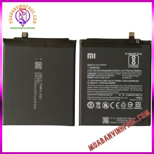 PIN XIAOMI REDMI NOTE 4X / BN43 (PHIÊN BẢN 32 GB),DUNG LƯỢNG 4100MAH / BẢO HÀNH 12 THÁNG - MBVP.COM