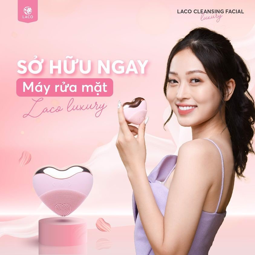 Combo Máy rửa mặt Laco Luxury và Rửa mặt DNA chính hãng tác dụng nâng cơ địa, sạch sâu, đẩy tinh chất BH 12 tháng