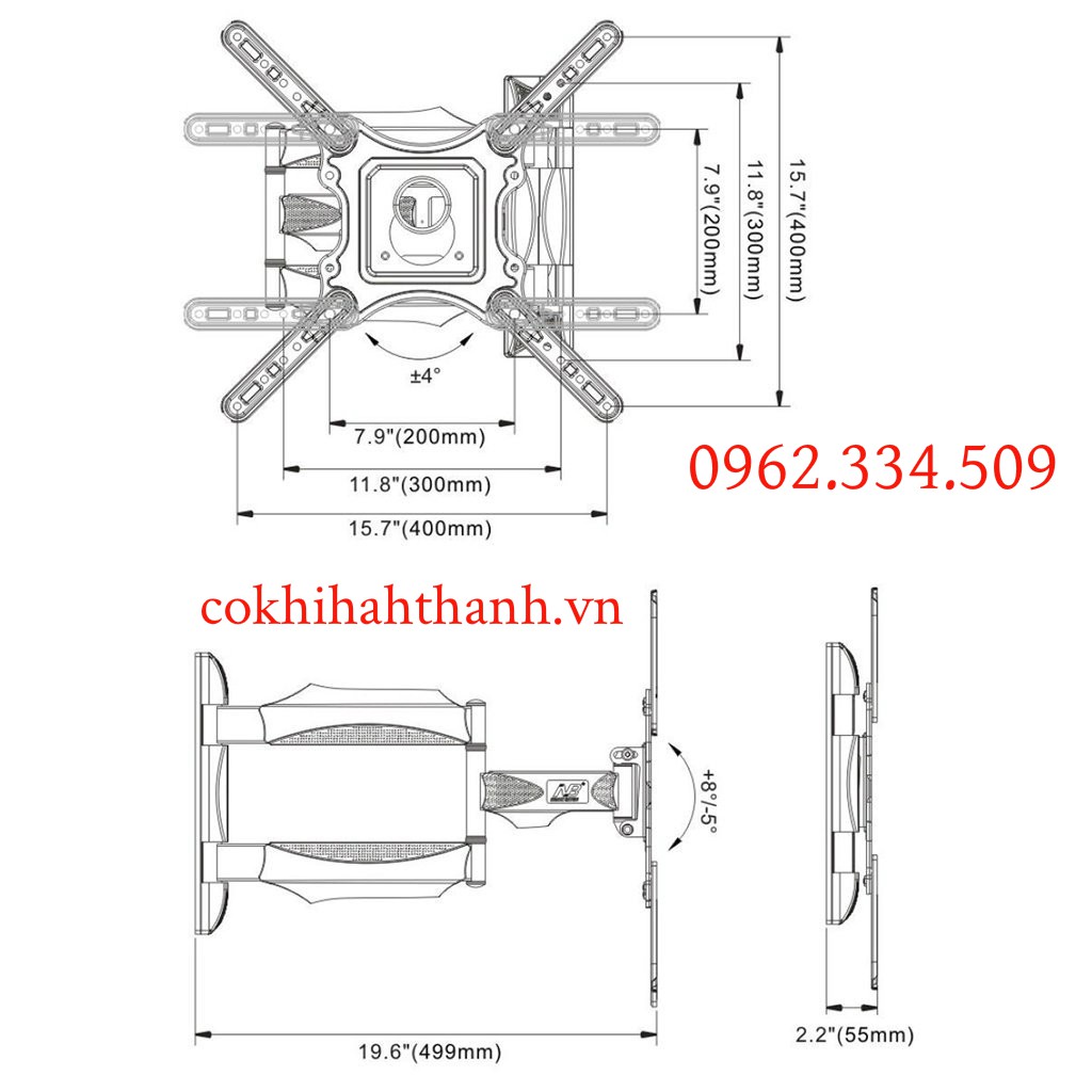 Giá Treo Tivi Góc Xoay Nhập Khẩu P4