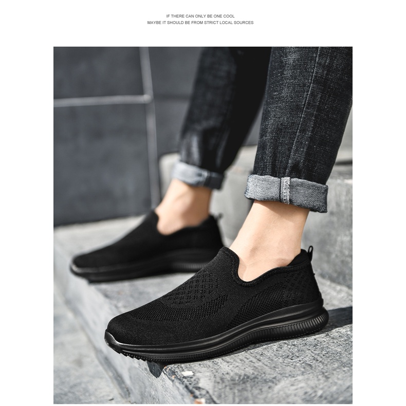 Giày Lười Phối Lưới Thoáng Khí Thời Trang Mùa Hè Cho Nam Có Size Lớn 48