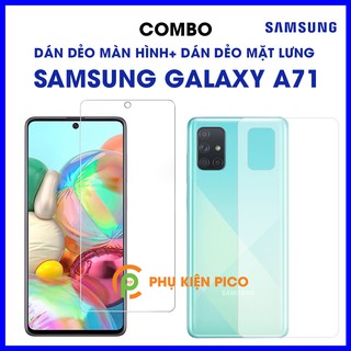Dán màn hình Samsung Galaxy A71 và dán lưng Samsung A71 PPF cao cấp dẻo trong suốt - combo2