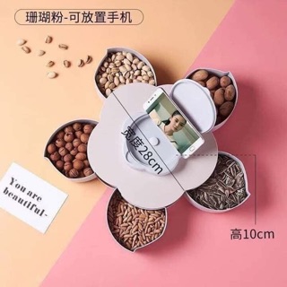 Khay mứt xoay 5 cánh hình hoa