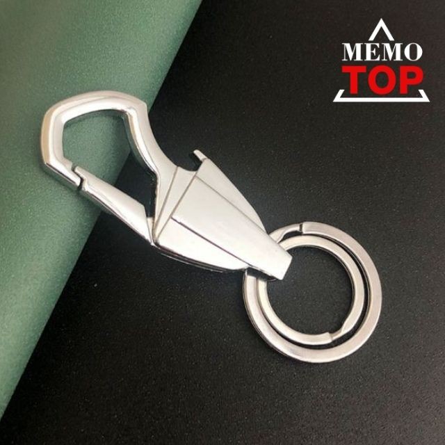 Móc khóa đa năng MK01 xe máy vòng đôi đẹp inox cao cấp móc chìa khóa, gấu bông - Memotop