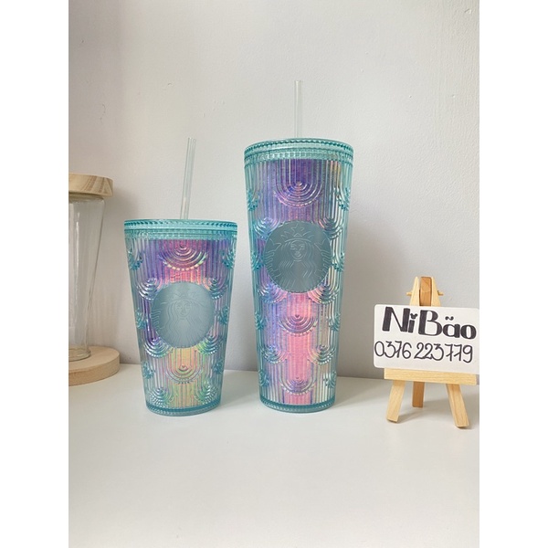 Ly Cold Cup Vỏ Sò Xanh Starbucks Usa 2022