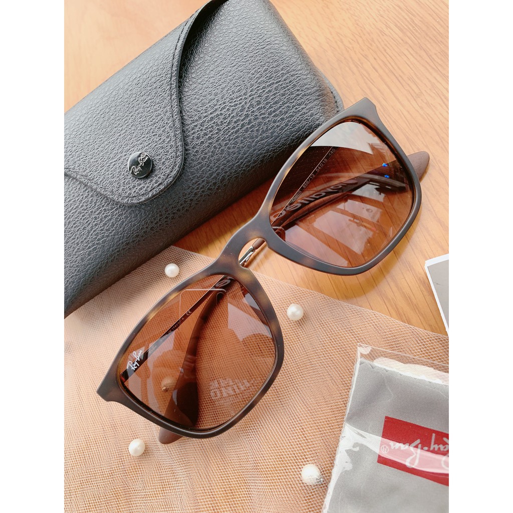 Kính mát chính hãng nam, nữ RayBan RB4187F 856 Chris - Size 54mm - 50mm nam nữ đeo đẹp!