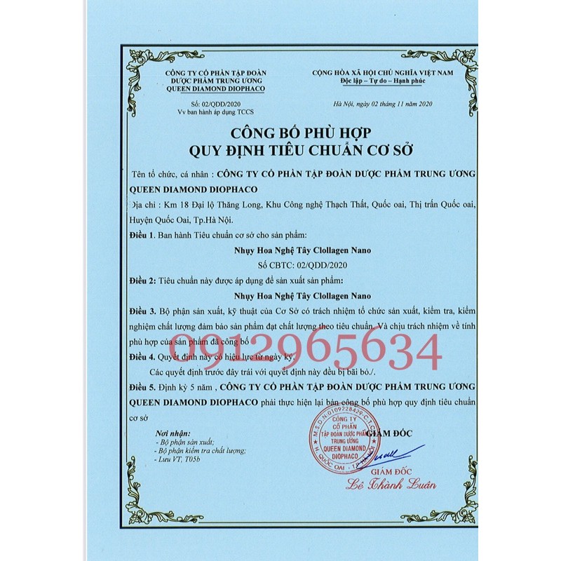 Bột Nhụy hoa nghệ tây Collagen Nano giúp đẹp da nâng cao sức khoẻ