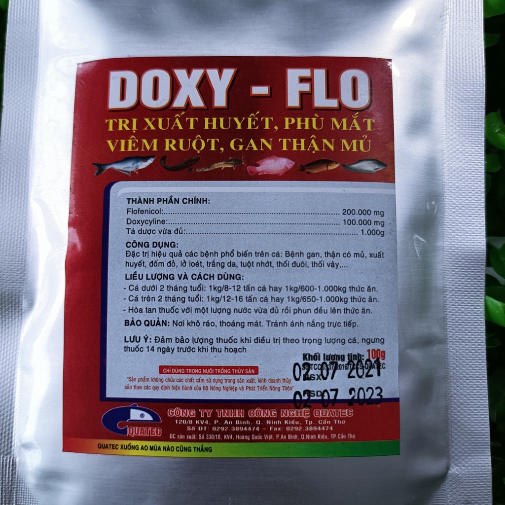 Kháng sinh cho cá Doxy - Flo dùng cho thuỷ sản