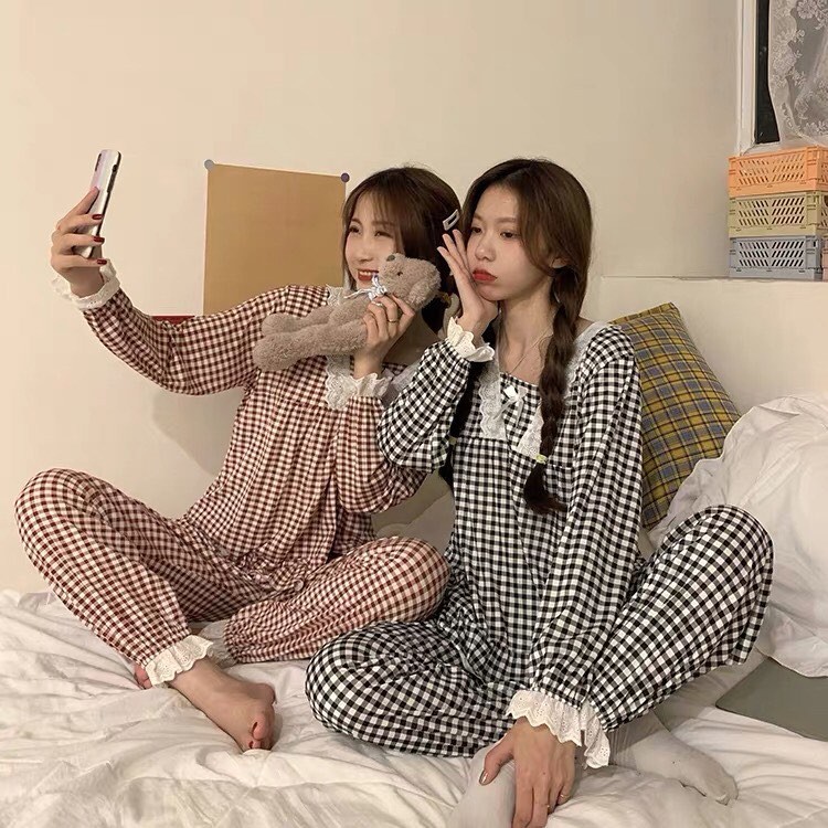 [ORDER] SET đồ ngủ pijama bo chun cách điệu-kèm hình thật