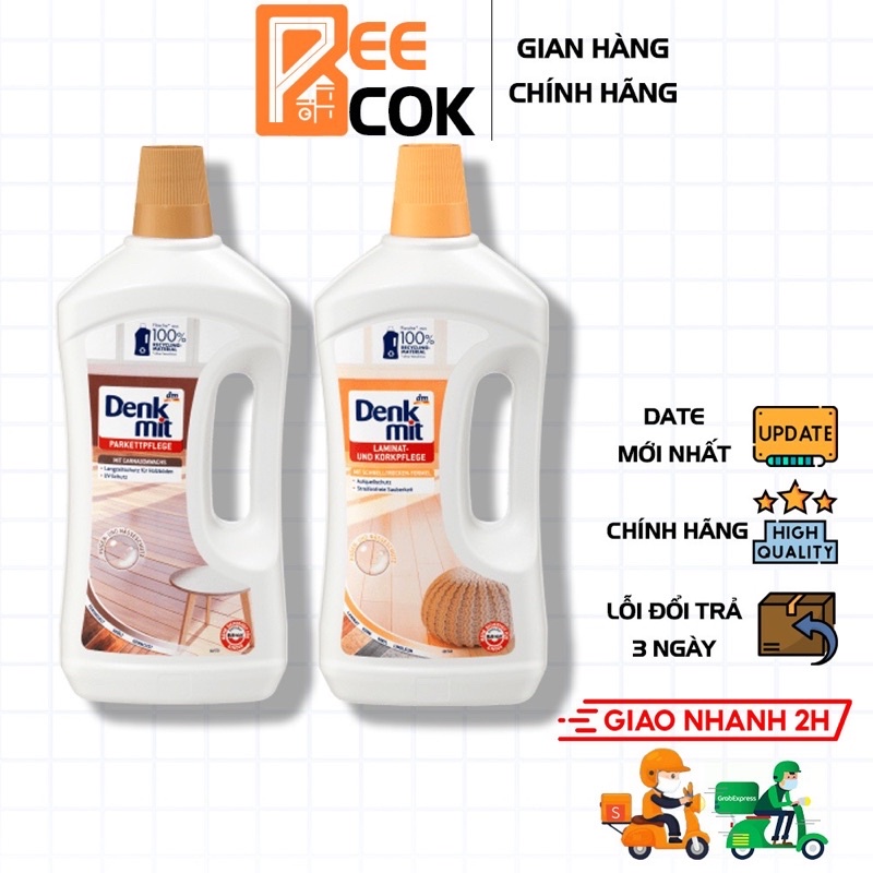 Nước lau sàn gỗ Denkmit Parkettpflege dung tích 1L - nội địa Đức