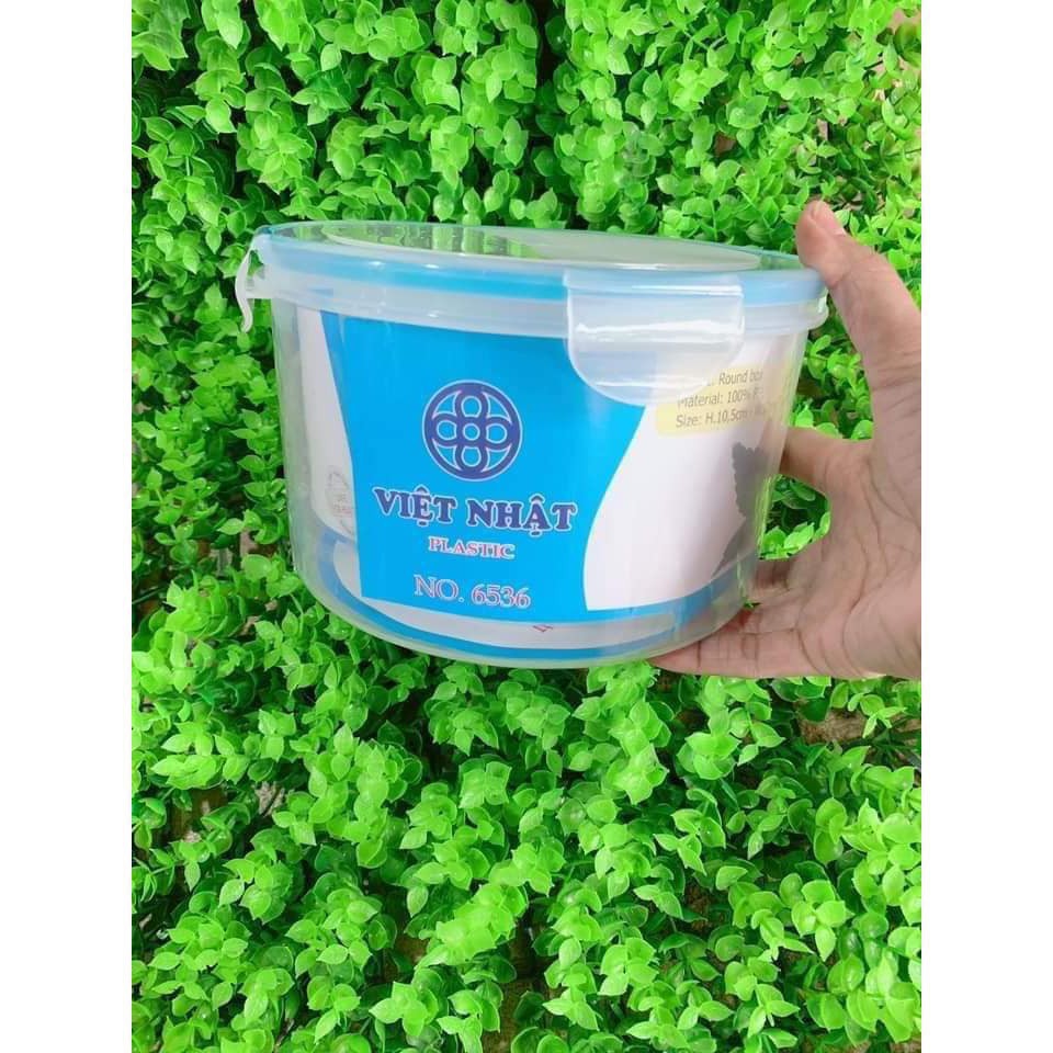 Hộp nhựa tròn Việt Nhật đựng thực phẩm - đồ dùng nhà bếp tiện ích