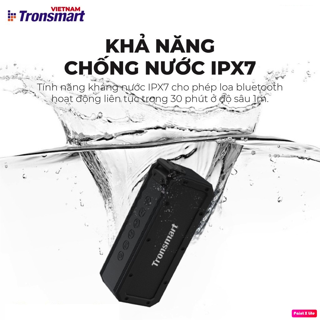 Loa Bluetooth Tronsmart Element Force+ 40W, v5.0 Công nghệ SoundPulse, Chống nước IPX7- Phân Phối Chính Hãng BH 12 Tháng