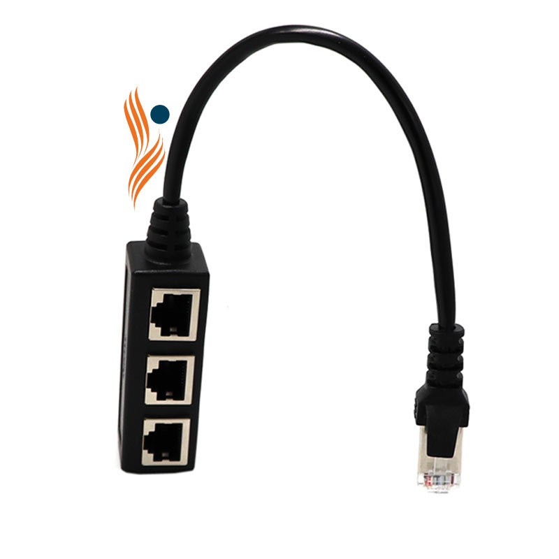 Dây cáp chia cổng mạng 1 ra 3 cổng cho CAT 5 / CAT 6 LAN | BigBuy360 - bigbuy360.vn