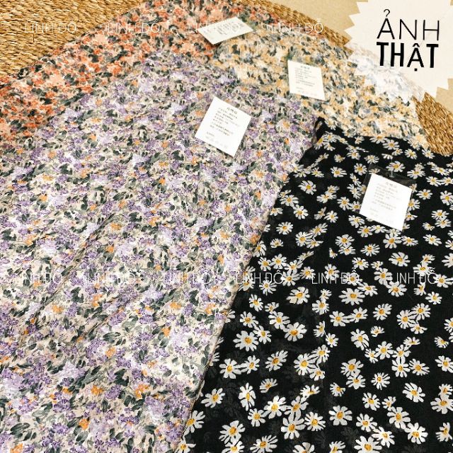 |VIDEO THẬT| - Chân váy dài midi váy chữ A chân váy hoa cúc voan 2 lớp cạp chun lưng phù hợp nhiều form người gầy béo | BigBuy360 - bigbuy360.vn