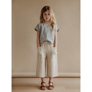 Bộ quần áo lửng linen món mon bl04