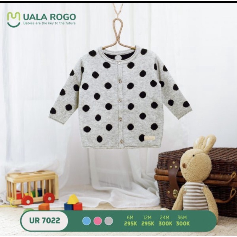 [UALAROGO] Áo khoác len chấm bi UR7022