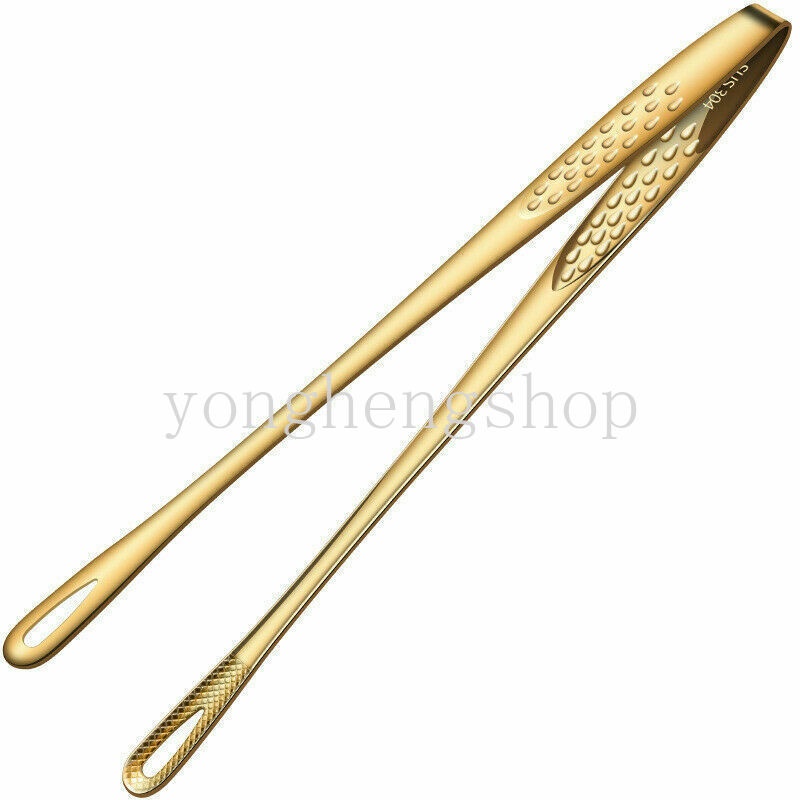 Kẹp Gắp Thức Ăn Bằng Thép Không Gỉ Cán Dài Chống Trượt