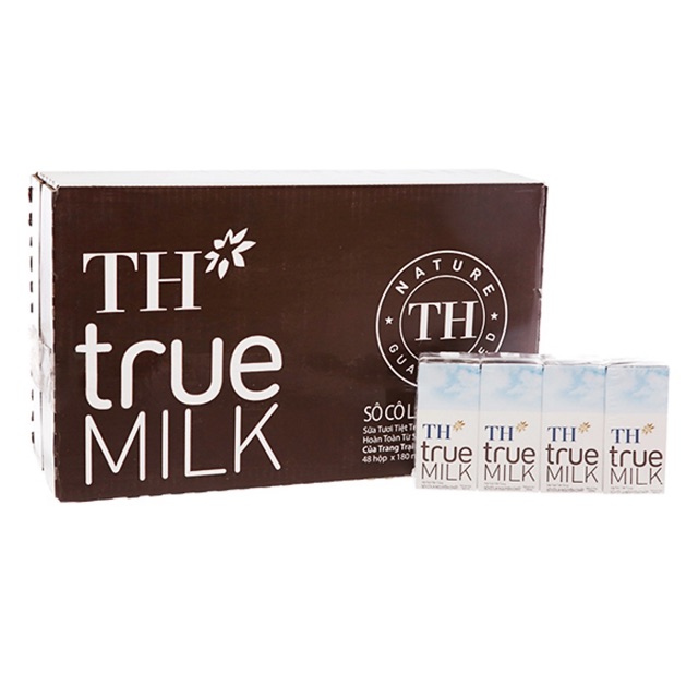 Thùng 48 Hộp Sữa Tươi Tiệt Trùng TH True Milk Socola - 180ml