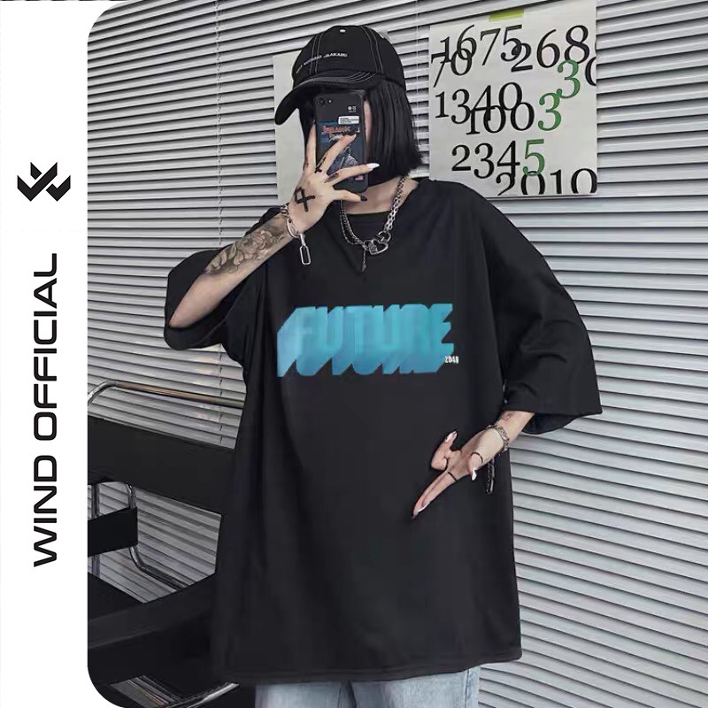 [Mã SKAMA06 giảm 8% tối đa 50K đơn 250K] Áo thun tay lỡ unisex phông form rộng Tương Lai nam nữ ulzzang Wind