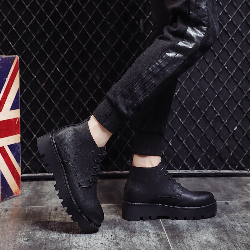 Boot cổ lửng nam tăng cao 7CM - Giày cao cổ nam tăng cao | BigBuy360 - bigbuy360.vn