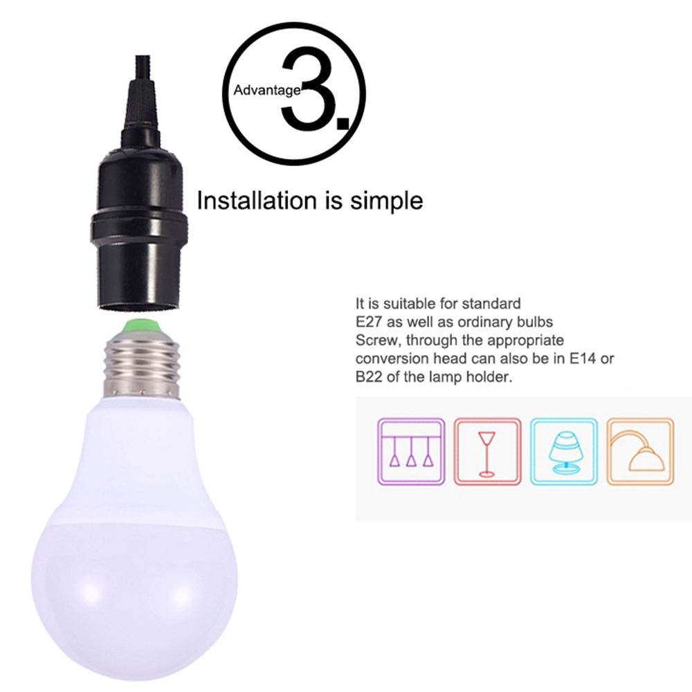 Bóng Đèn Led E27 3W 5W 10W 15W Nhiều Màu RGB Kèm Remote Điều Khiển Từ Xa 220V