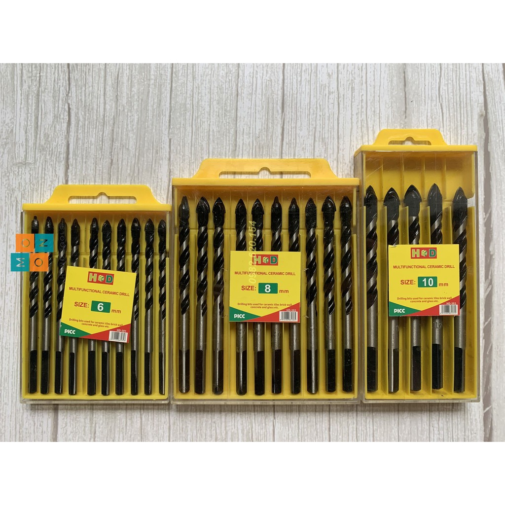 D.I.Y Combo 5 Mũi khoan đa năng cao cấp HD 6mm 8mm 10mm
