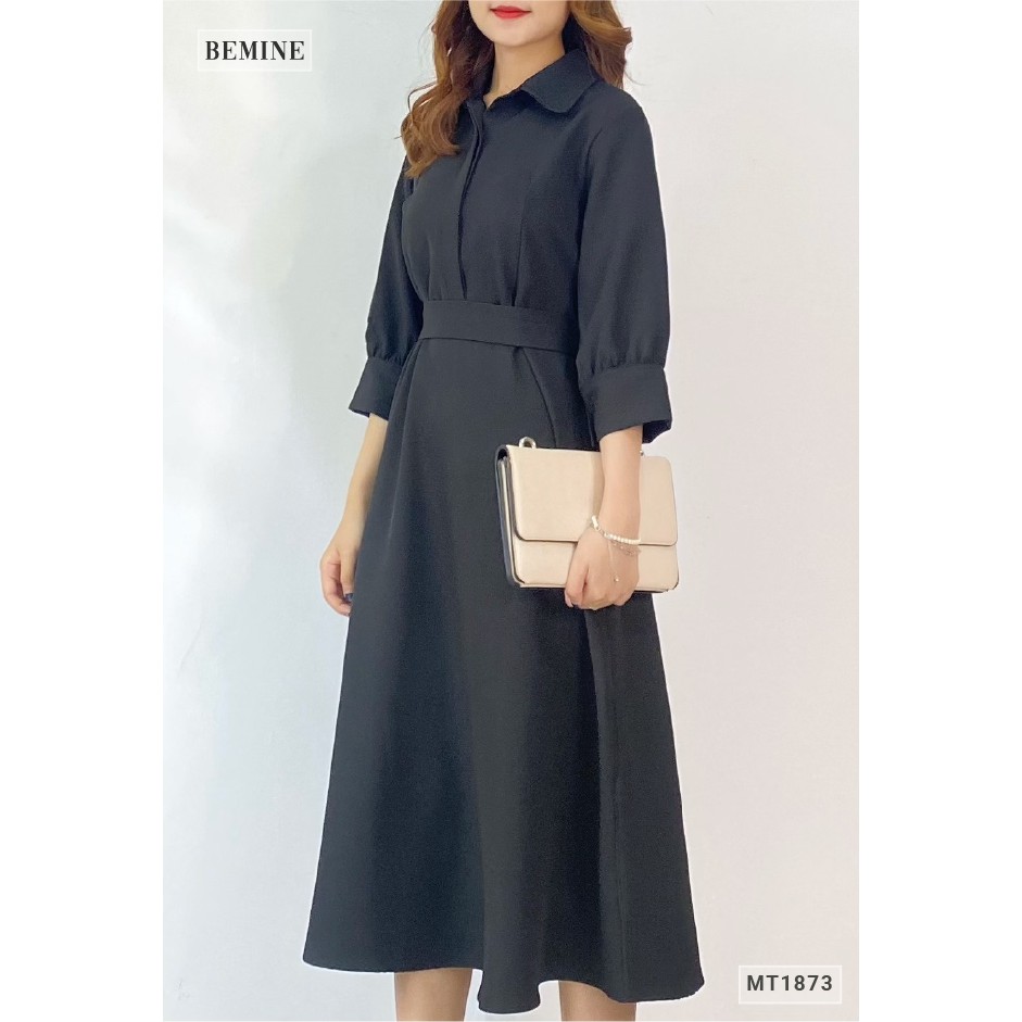 Đầm sơ mi cột eo sang trọng BEMINE M1873DEN | BigBuy360 - bigbuy360.vn