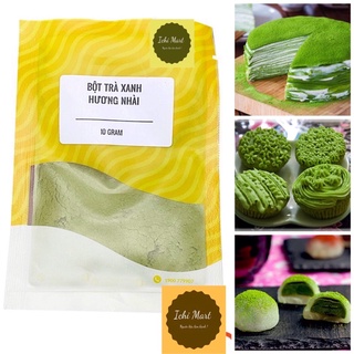 Bột trà xanh hương nhài 10g,Bột màu thực phẩm tự nhiên,màu xanh thực phẩm