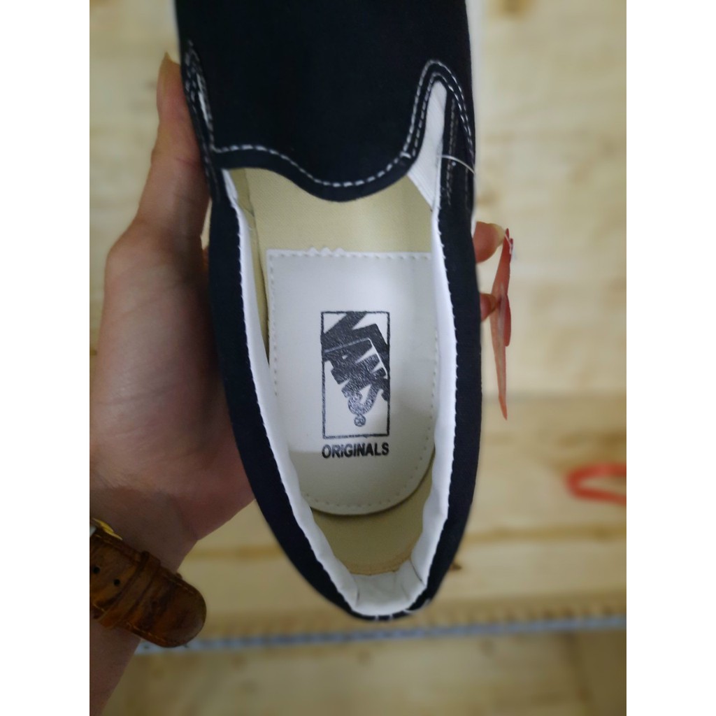 Giày Vans lười đen nam nữ