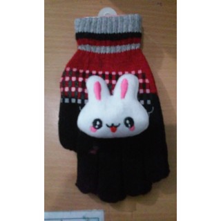 Găng tay len nữ hình thỏ