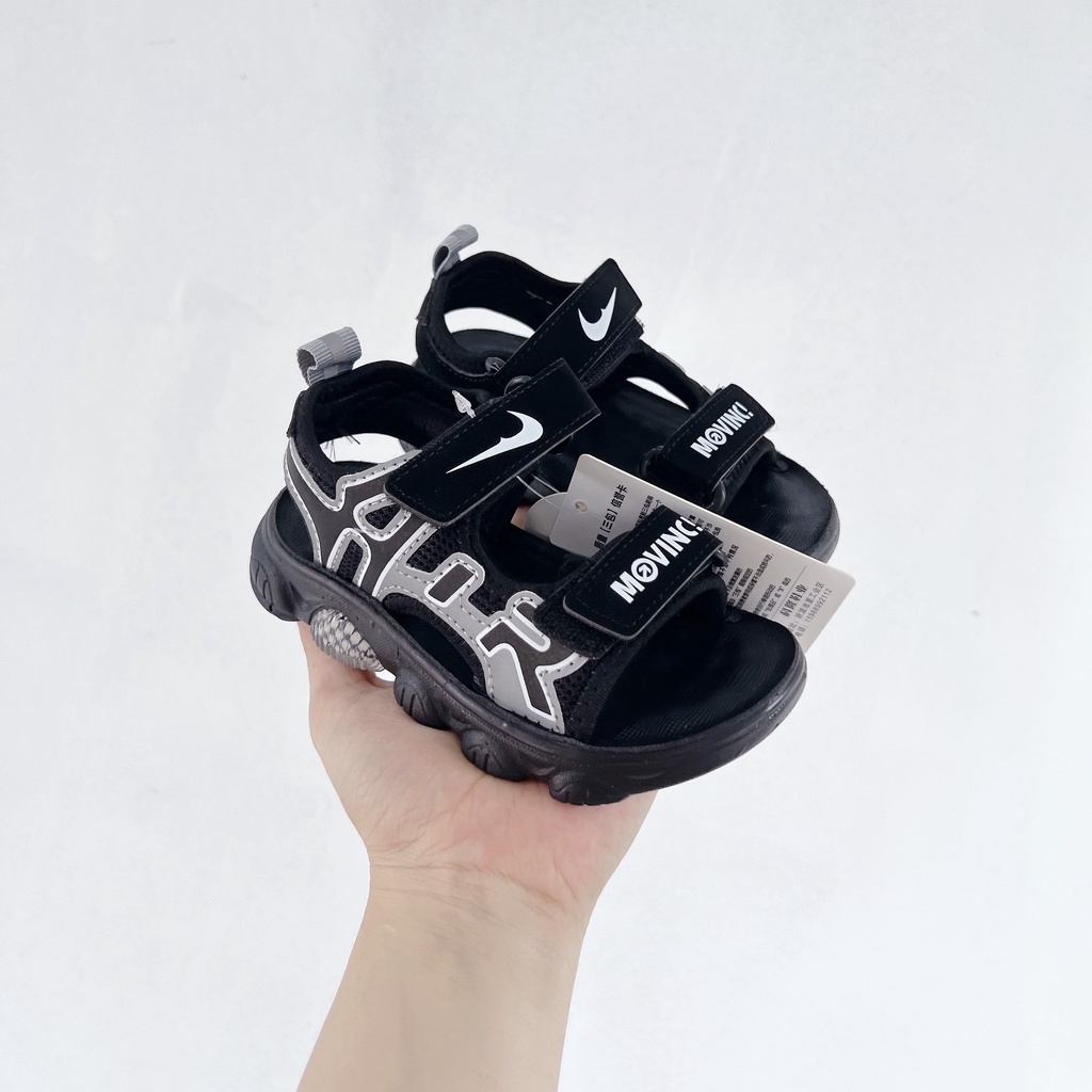 Sandal cao cấp cho bé trai siêu bền nkie chống trượt trượt quai vải tùy chỉnh mẫu mới A1001