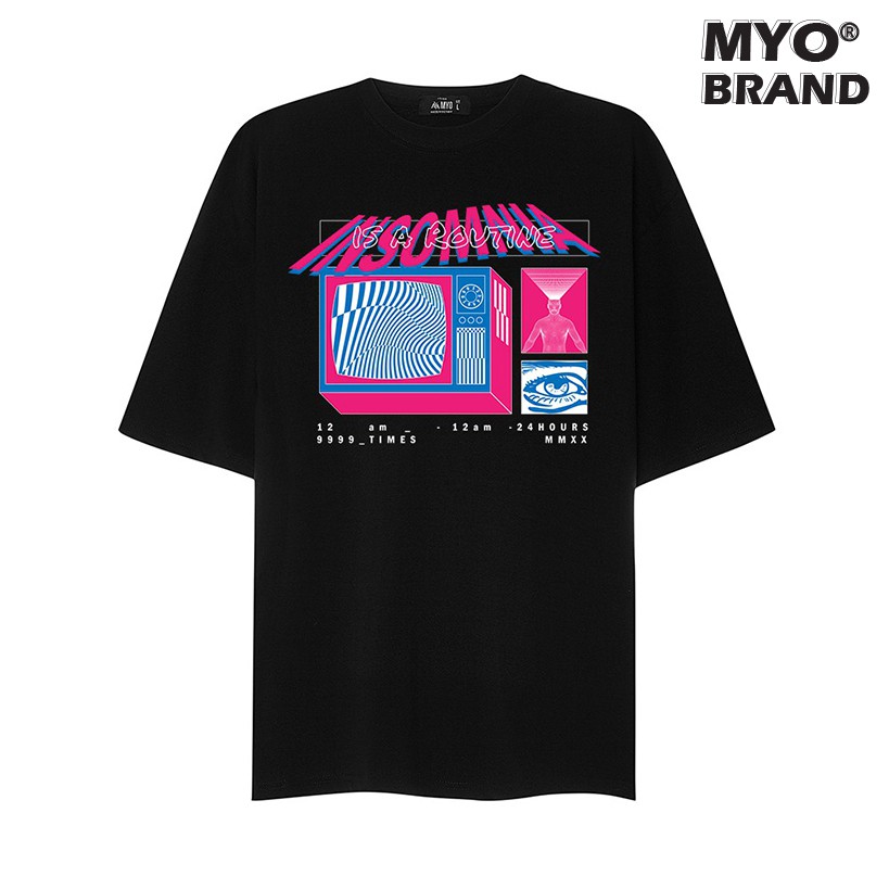 Áo Unisex MYO Vải Cotton In Hình Television 2687