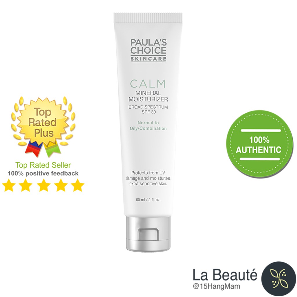 [Chính Hãng] Kem Dưỡng Chống Lão Hóa Cho Da Hỗn Hợp - Paula's Choice Calm Mineral Moistuizer SPF30 60ml