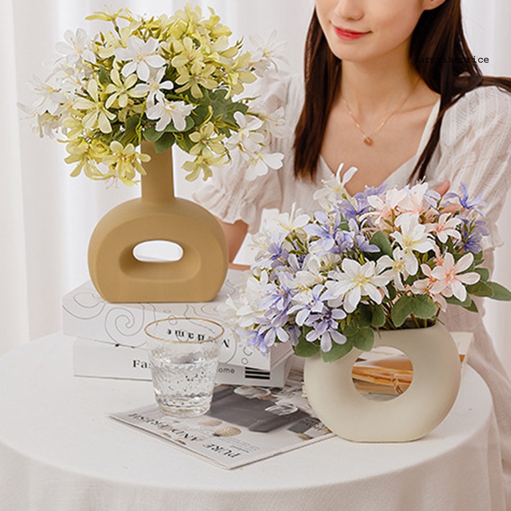 Set 5 nhánh hoa giả bằng vải sống động để trang trí nhà cửa