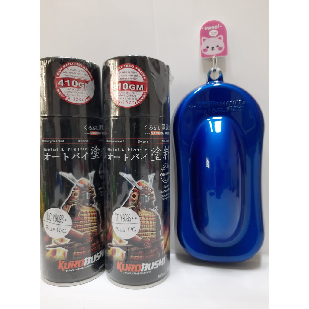 COMBO màu xanh da trời UC + TCY9093 gồm 4 chai đủ quy trình , bền đẹp (Lót 2K04 – Nền UCY9093- Màu TCY9093 - Bóng 2K01)