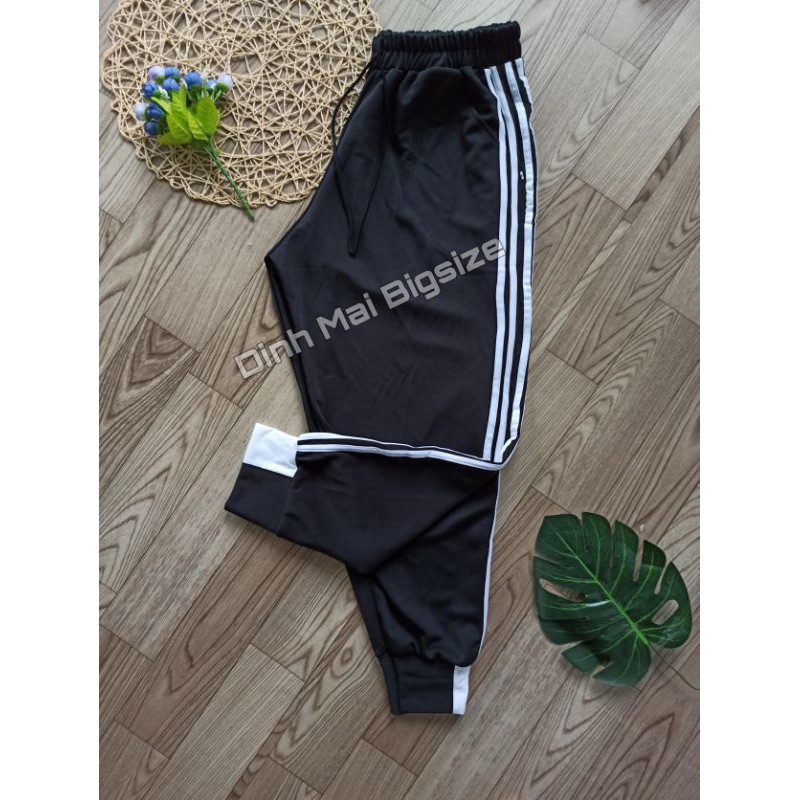 [Bigsize] Quần jogger thể thao bo chân phối sọc Bigsize (65-95 kg) | BigBuy360 - bigbuy360.vn
