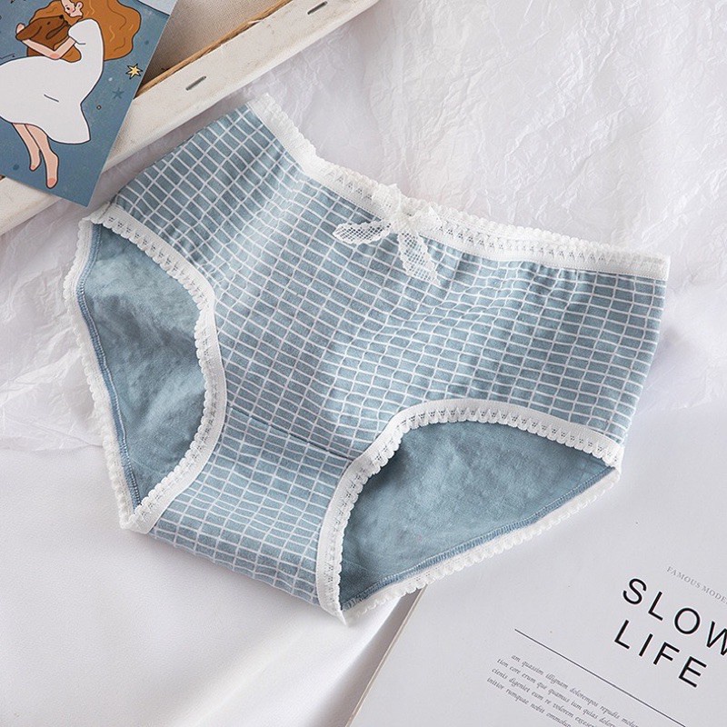 [Che Tên] Quần Lót Nữ SỌC TIM XANH Cotton Cao Cấp Nâng Mông Thông Hơi Hoạ Tiết Dễ Thương | BigBuy360 - bigbuy360.vn