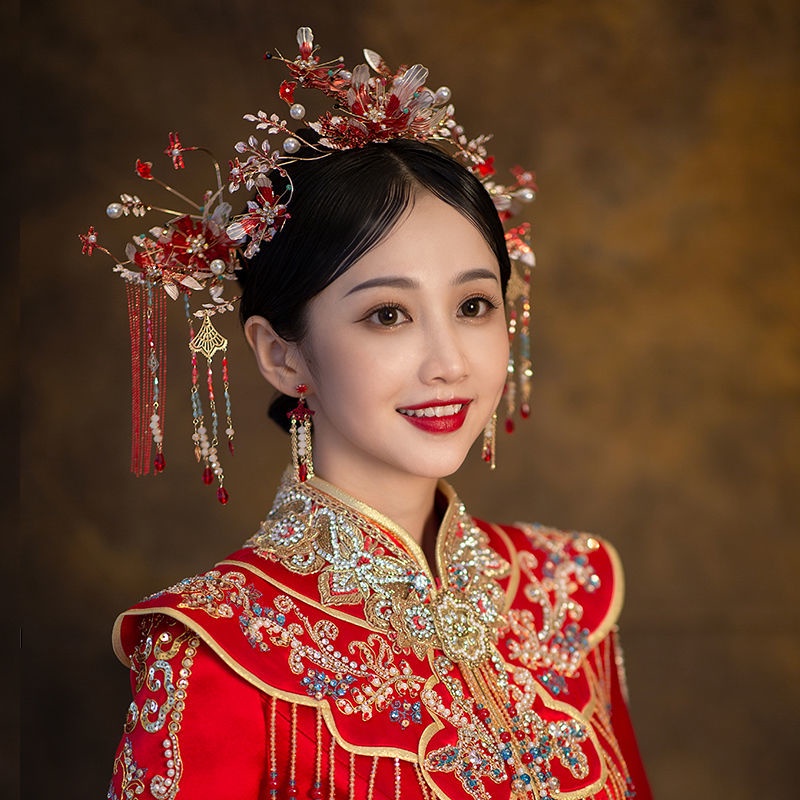 Cài Tóc Cô Dâu Hình Vương Miện Phượng Hoàng Phong Cách Mới Năm 2021