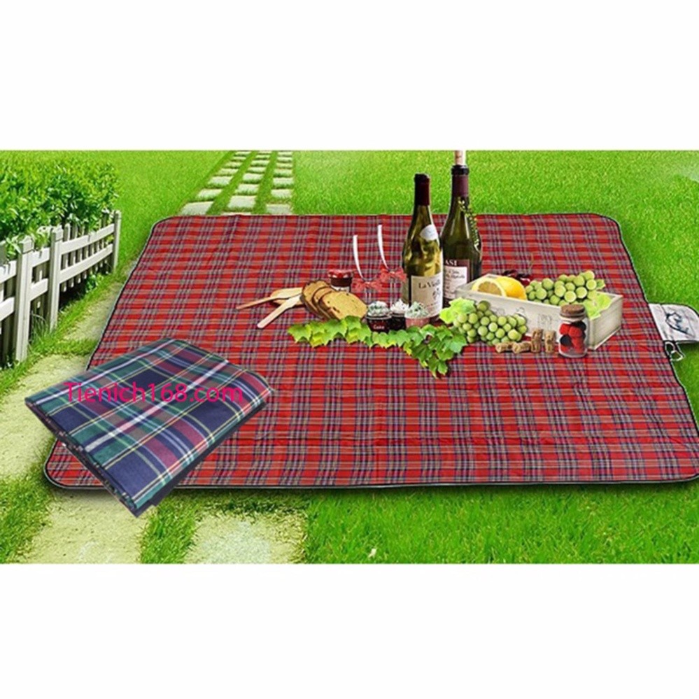 Tấm bạt picnic cao cấp 1.6x1.8m kẻ caro TI734