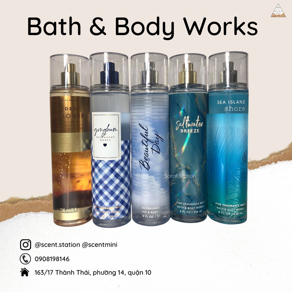 [Link 2] Xịt thơm cơ thể Body mist Bath &amp; Body Works 236ml