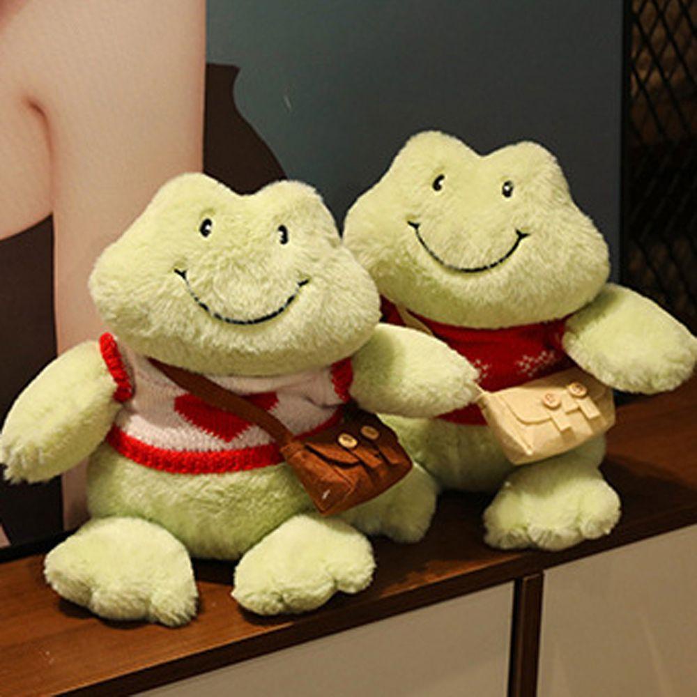 ANEMONE Chú Ếch Nhồi Bông Mềm Mại Đáng Yêu Trang Trí Túi Đeo Chéo