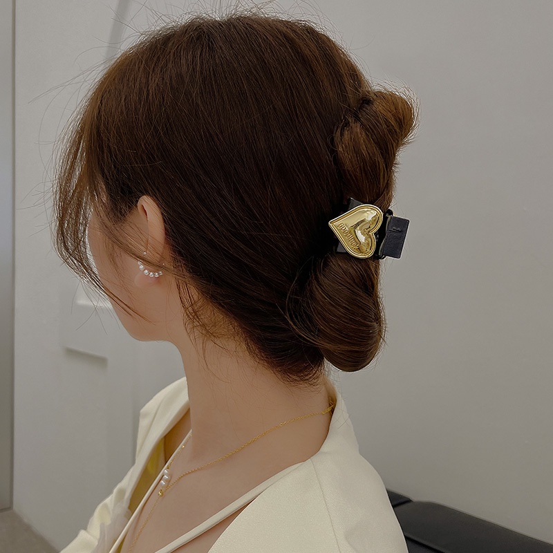 Kẹp Tóc Đuôi Ngựa Hình Trái Tim Phong Cách Hàn Quốc Dành Cho Nữ
